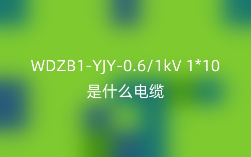 WDZB1-YJY-0.6/1kV 1*10是什么電纜？(圖1)