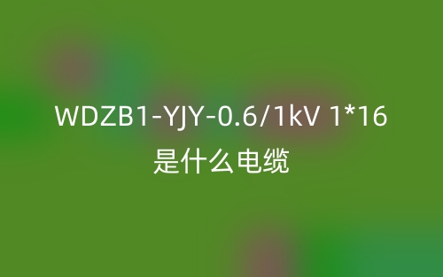 WDZB1-YJY-0.6/1kV 1*16是什么電纜？(圖1)