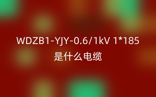 WDZB1-YJY-0.6/1kV 1*185是什么電纜？(圖1)