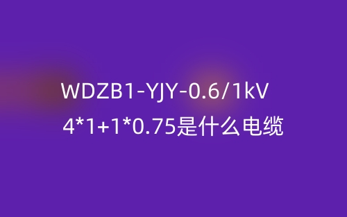 WDZB1-YJY-0.6/1kV 4*1+1*0.75是什么電纜？(圖1)