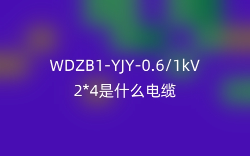 WDZB1-YJY-0.6/1kV 2*4是什么電纜？(圖1)
