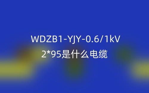 WDZB1-YJY-0.6/1kV 2*95是什么電纜？(圖1)