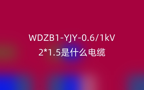 WDZB1-YJY-0.6/1kV 2*1.5(圖1)