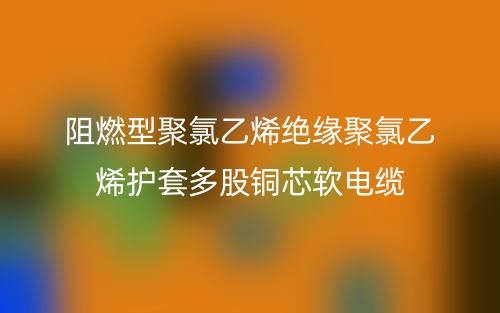阻燃型聚氯乙烯絕緣聚氯乙烯護套多股銅芯軟電纜(圖1)