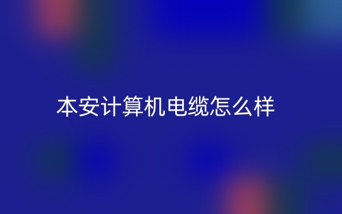 本安計算機電纜怎么樣？(圖1)