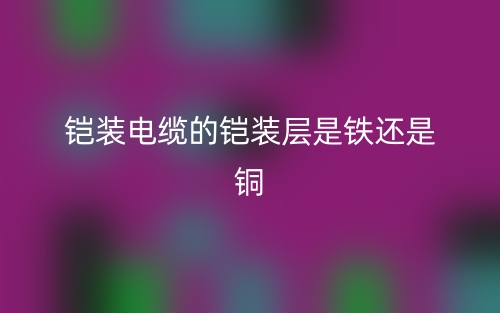 鎧裝電纜的鎧裝層是鐵還是銅(圖1)