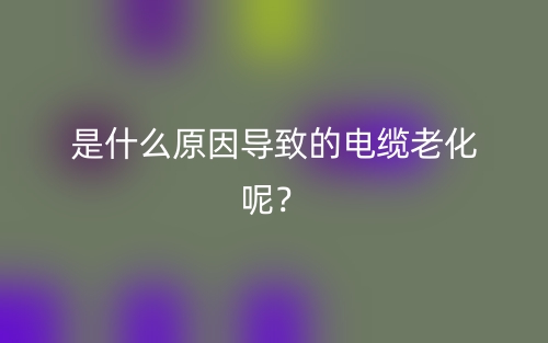 是什么原因?qū)е碌碾娎|老化呢？(圖1)